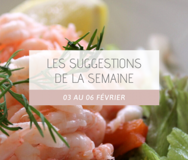 Les suggestions du 03 au 06 février